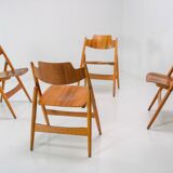 Set of 4 Egon Eiermann SE18 Folding Chairs