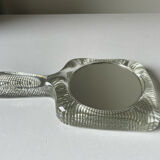 Handheld glass mirror Swedish design 1960's