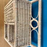 Vintage raffia shelf