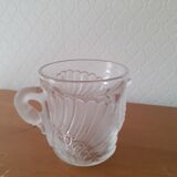 Set of 6 glass swan cups