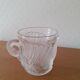 Set of 6 glass swan cups