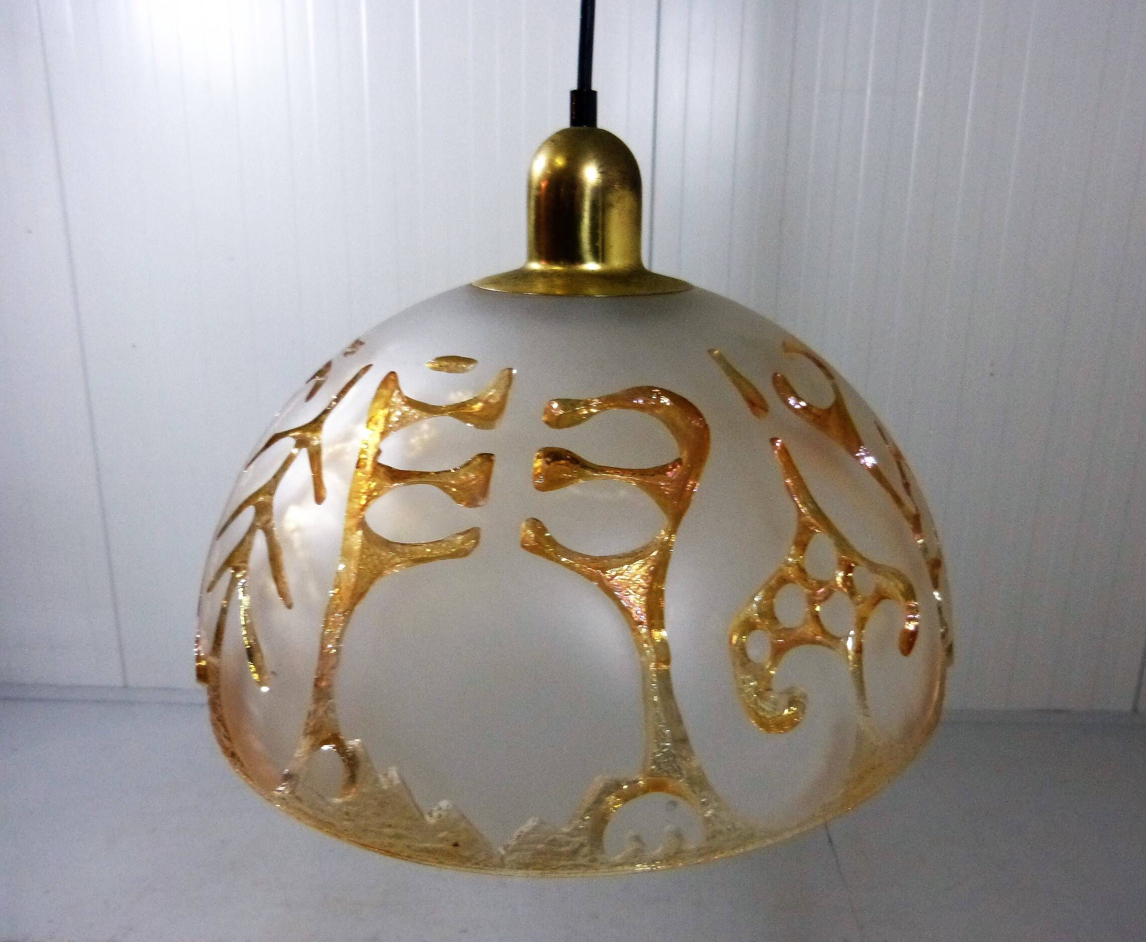Peill & Putzler glass hanging lamp 1960-70’s