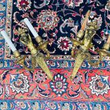 Pair of gilt bronze wall sconces with caryatid and Atlante decoration, 18th century.