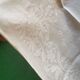 12 damask linen table napkins with an antique silk monogram from the 19th century.
