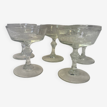 Set of champagne glasses