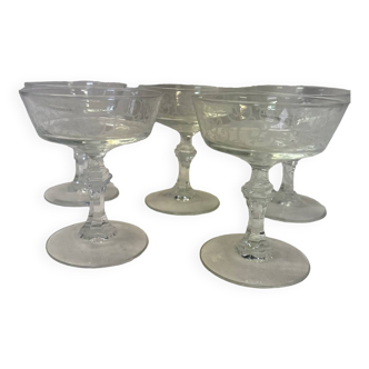 Set of champagne glasses