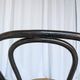 Mid-Century Thonet Style Dining Chair / Black Bentwood & Cane Seat Vintage