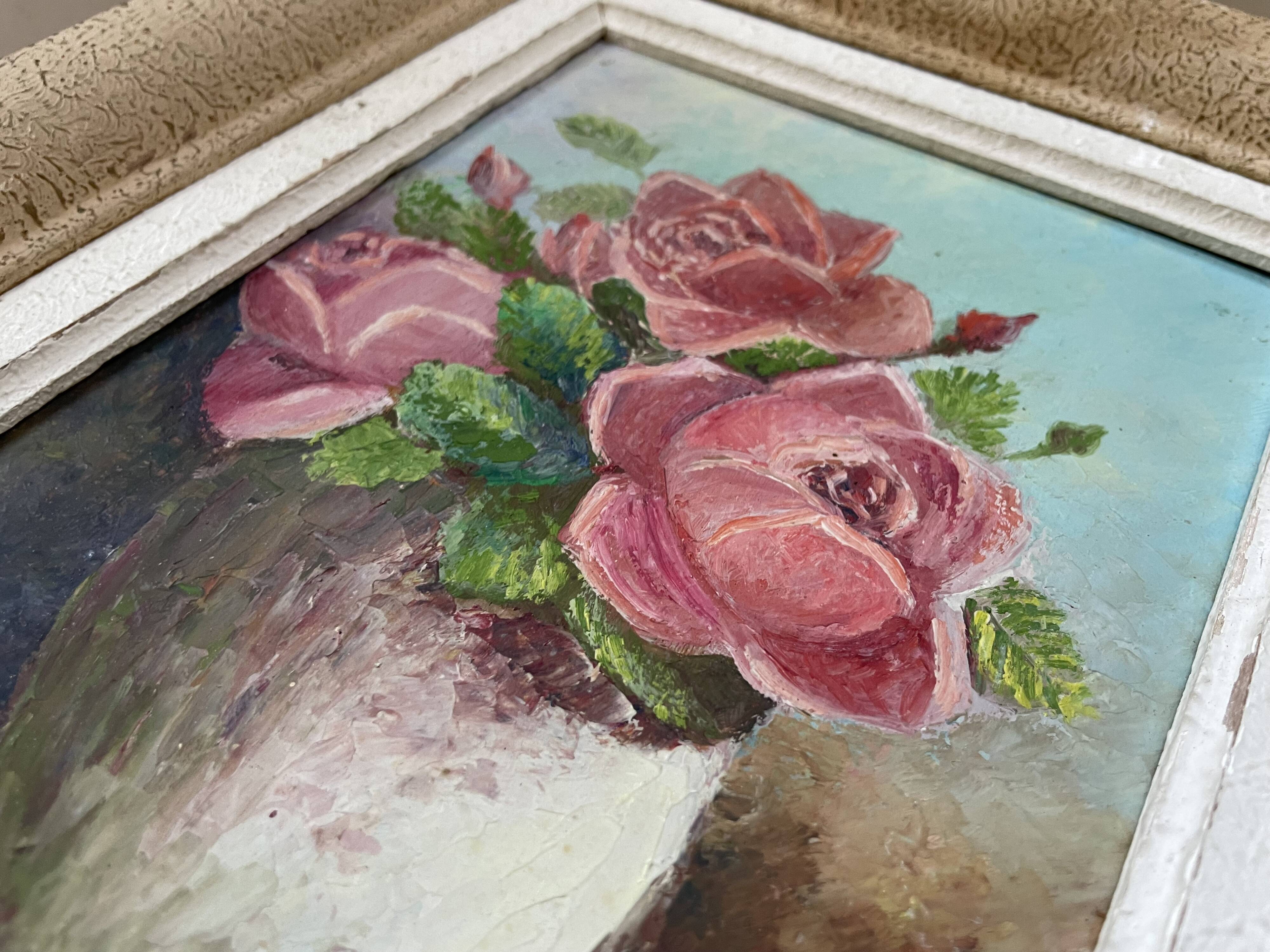 Small old framed painting