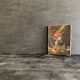 Miniature still life, oil painting signed from the 19th century, French school.