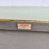 Vintage industrial steel desk/office with mint green top