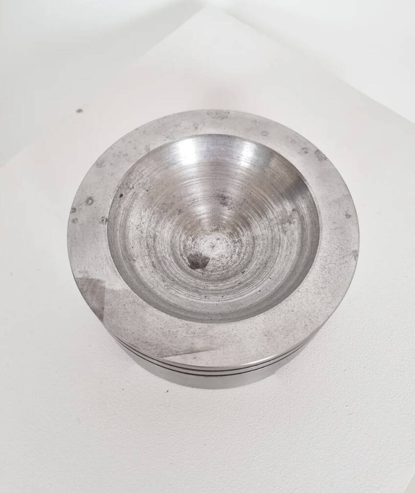 Brushed steel ashtray