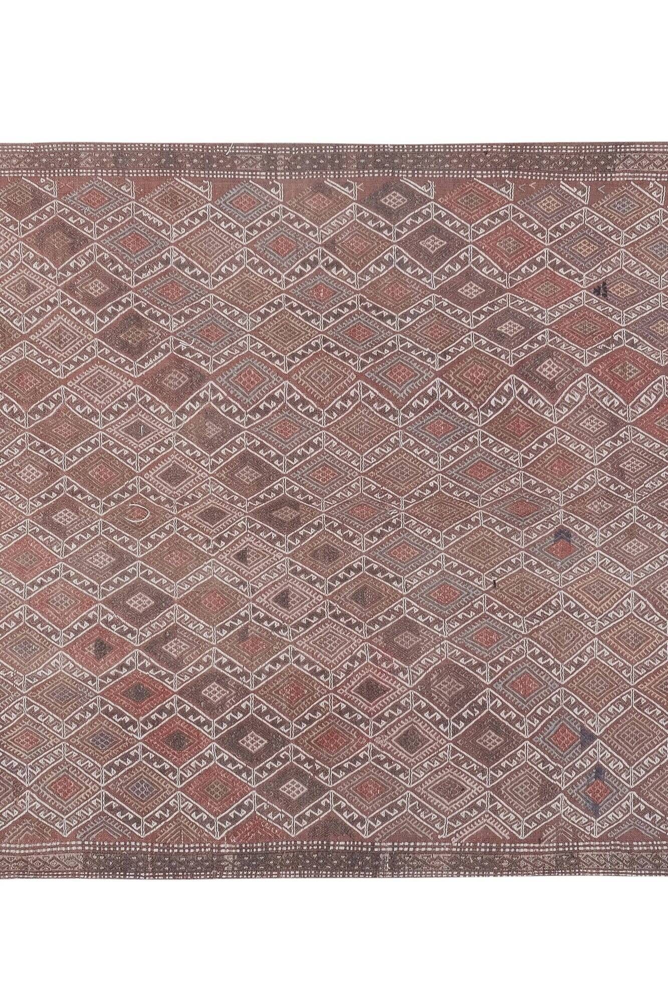 Vintage Turkish kilim, handwoven, 137x235 cm.