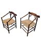 A pair of Dutch oak / matching Rush Chairs 1930s