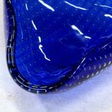 Murano Bullicante glass ashtray in blue