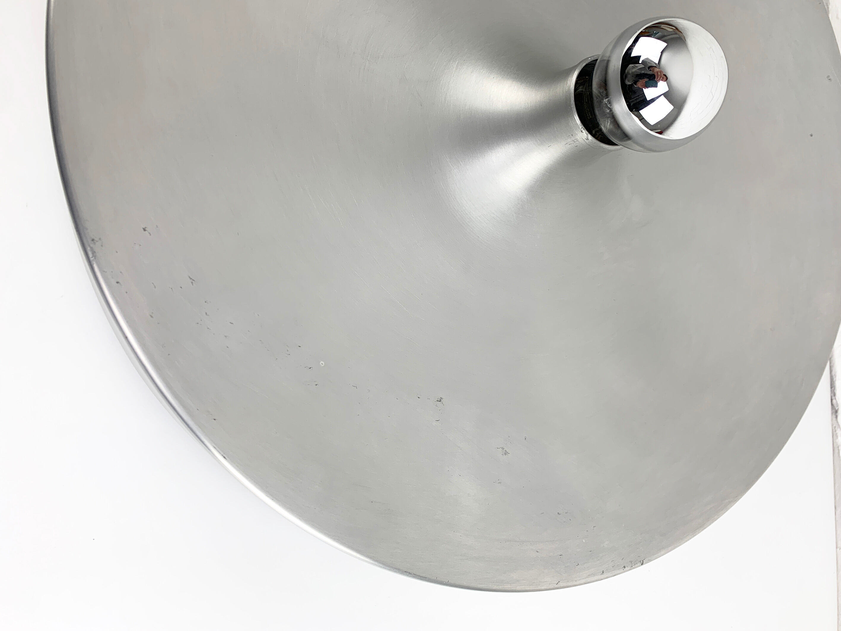 Space age aluminum wall lamp by Staff Leuchten, flush light, 1960-70s