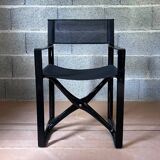 Shiny black folding chair Regista