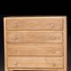Small art deco chest of drawers in natural wood