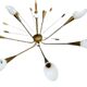Brass scandinavian chandelier from the 60s
