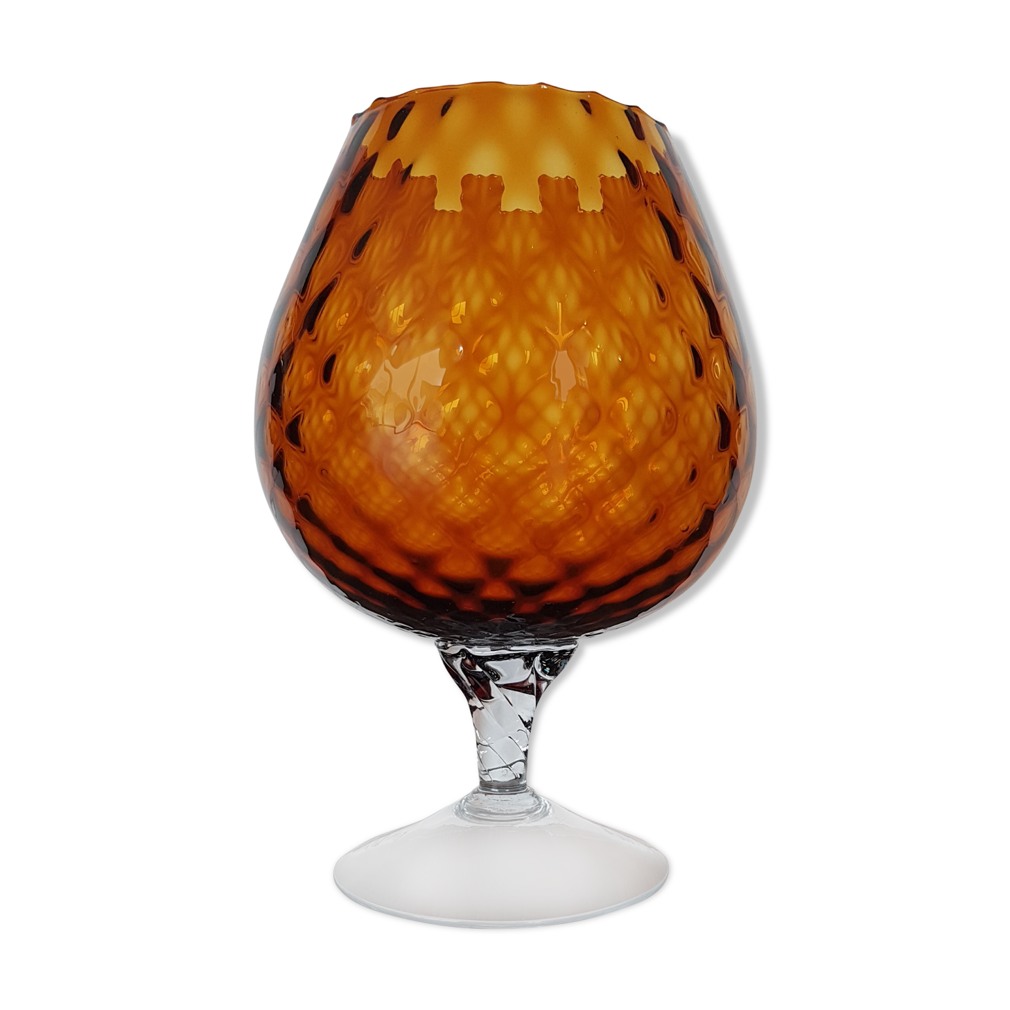 Amber glass cup