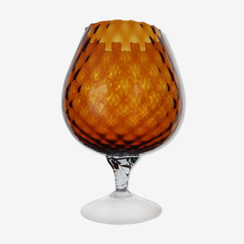 Amber glass cup