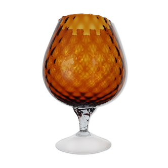 Amber glass cup