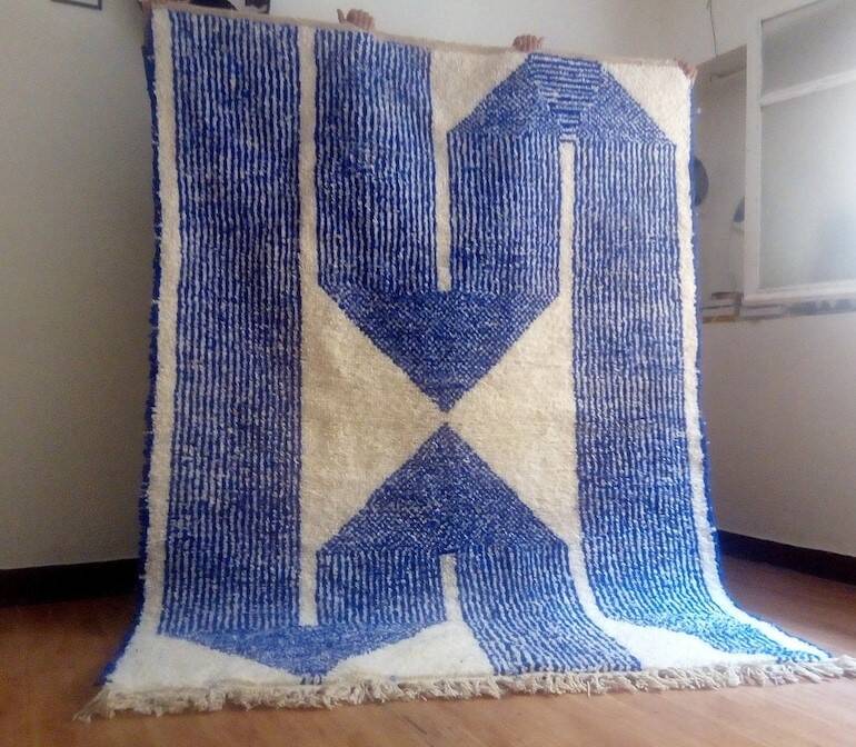 Handmade Moroccan rug, wool rug from Morocco 150/250 cm