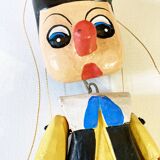 Painted wooden Pinocchio puppet