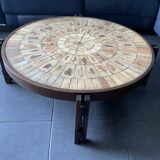 Large Herbier model coffee table in ceramic signed Roger Capron, 1960