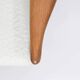 1960s canapé, in teak and white boucle.