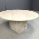 Round travertine coffee table, 1970s