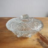 Bonbonnière en verre ciselé