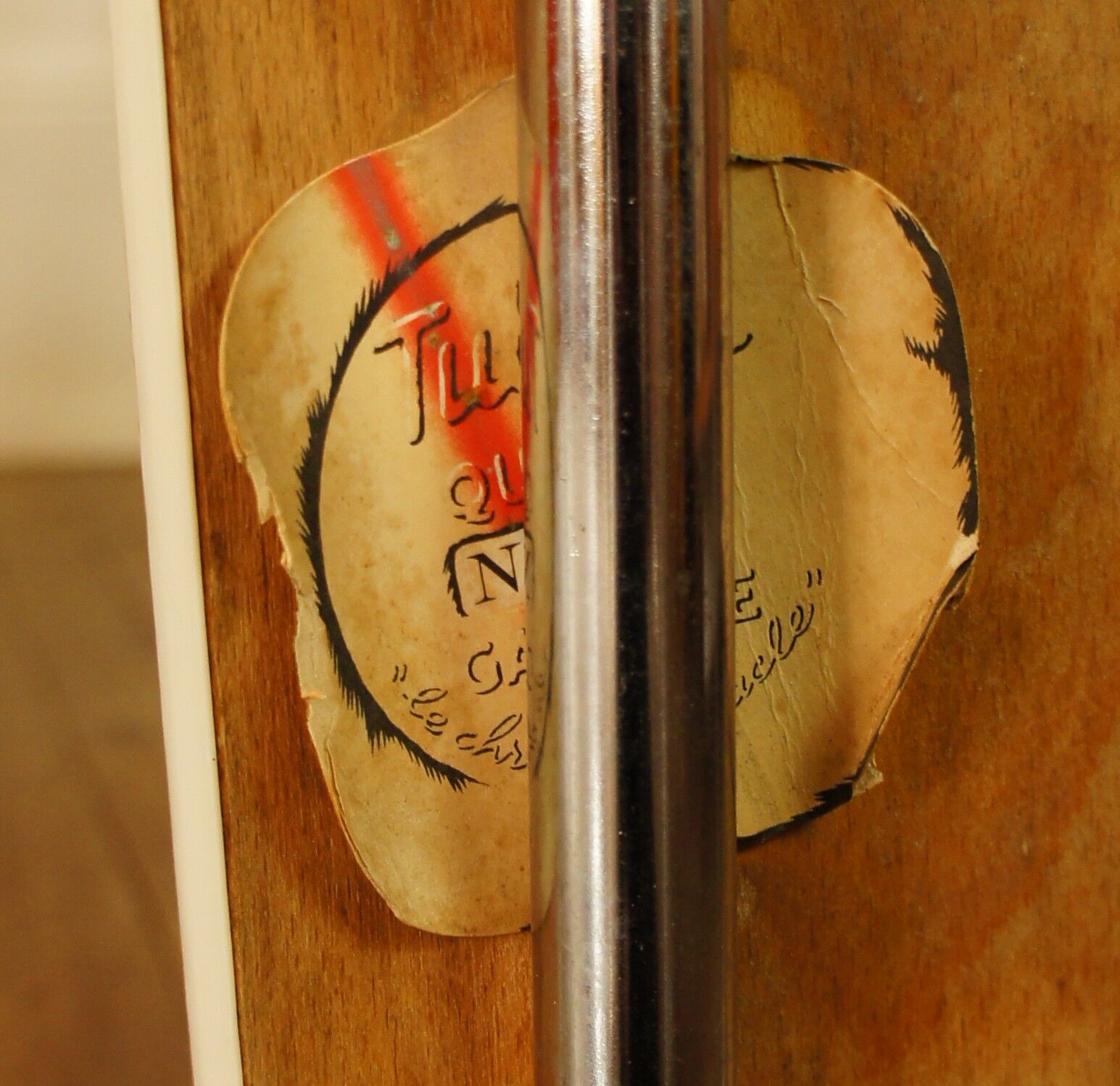 Pair of orange Formica "Tublac" chairs