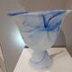 Large vase cut glass paste Vintage Murano 1970