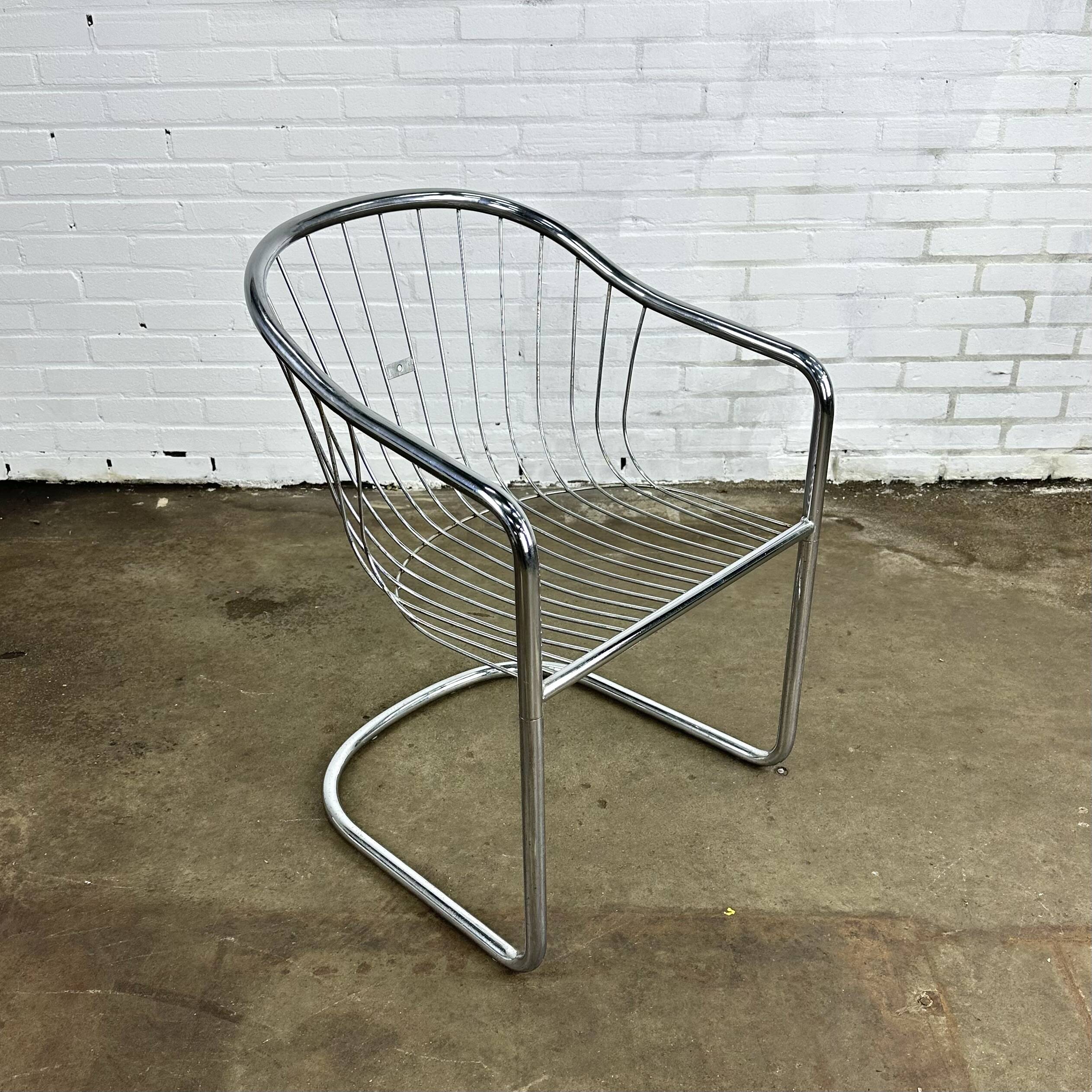 Vintage chrome wire chairs