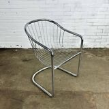 Vintage chrome wire chairs