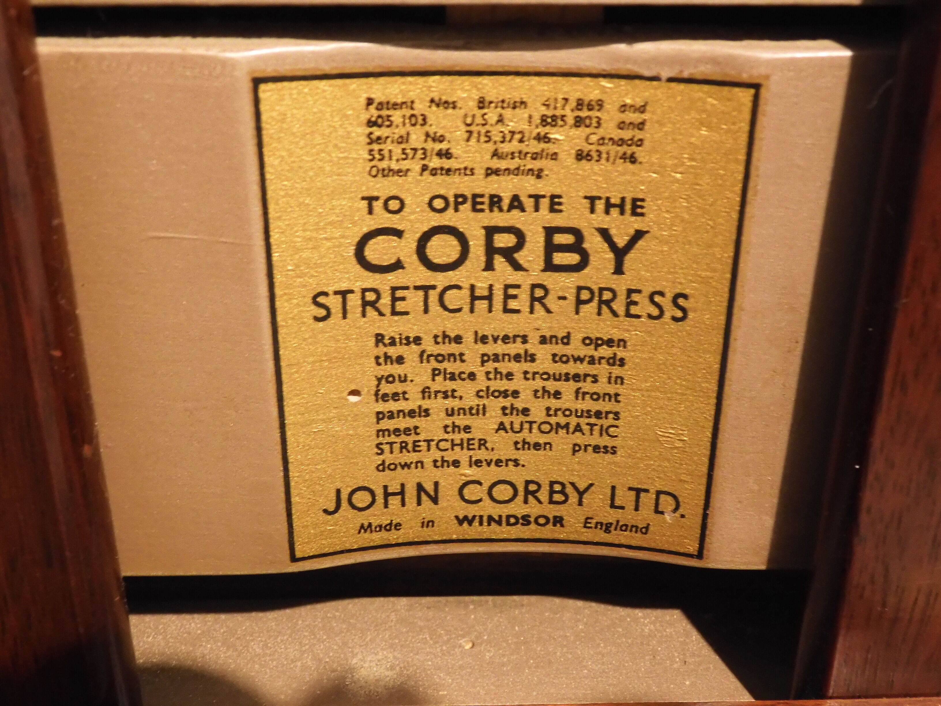 English vintage valet "Corby" year 60