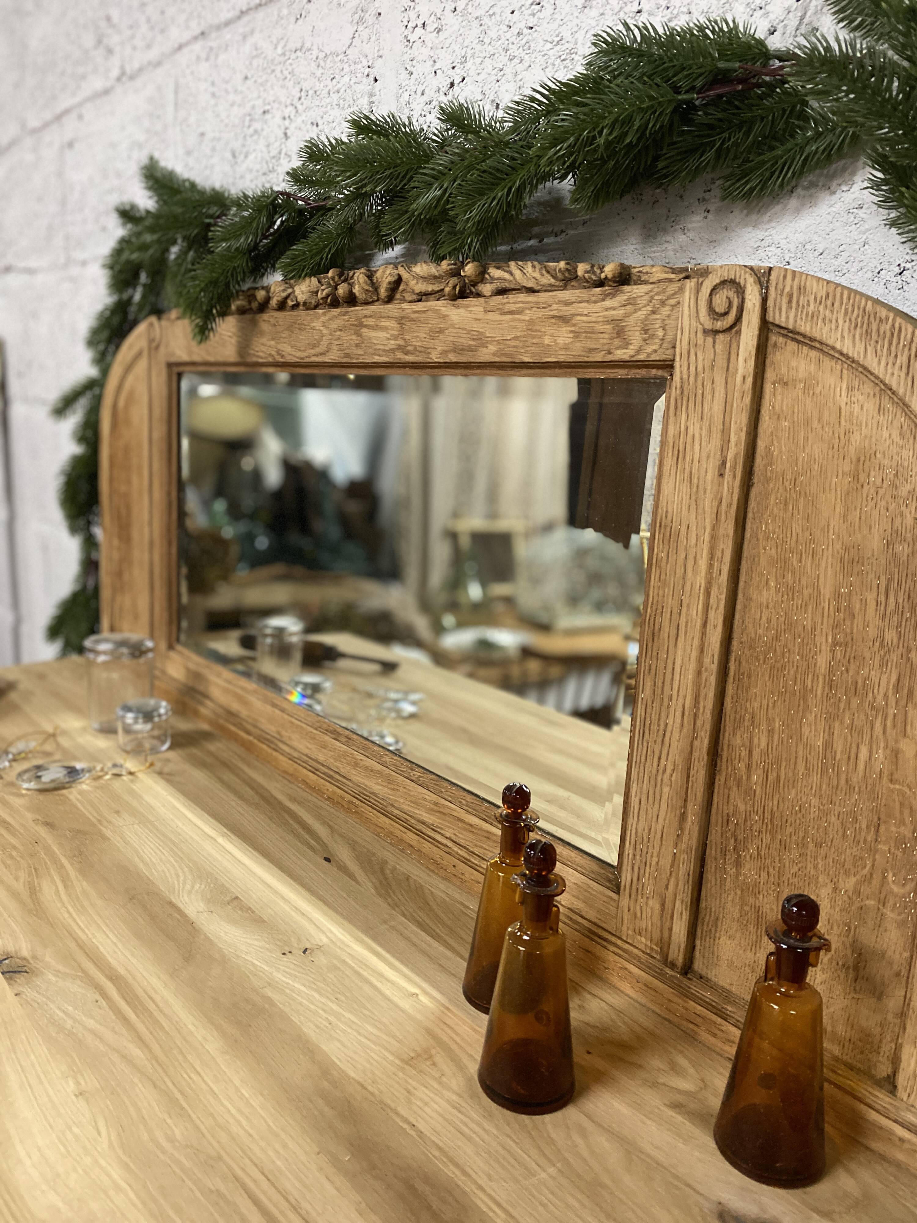 Art Deco console with bevelled mirror