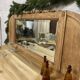 Art Deco console with bevelled mirror