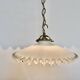 Art Deco pendant light in serrated glass, 1930s