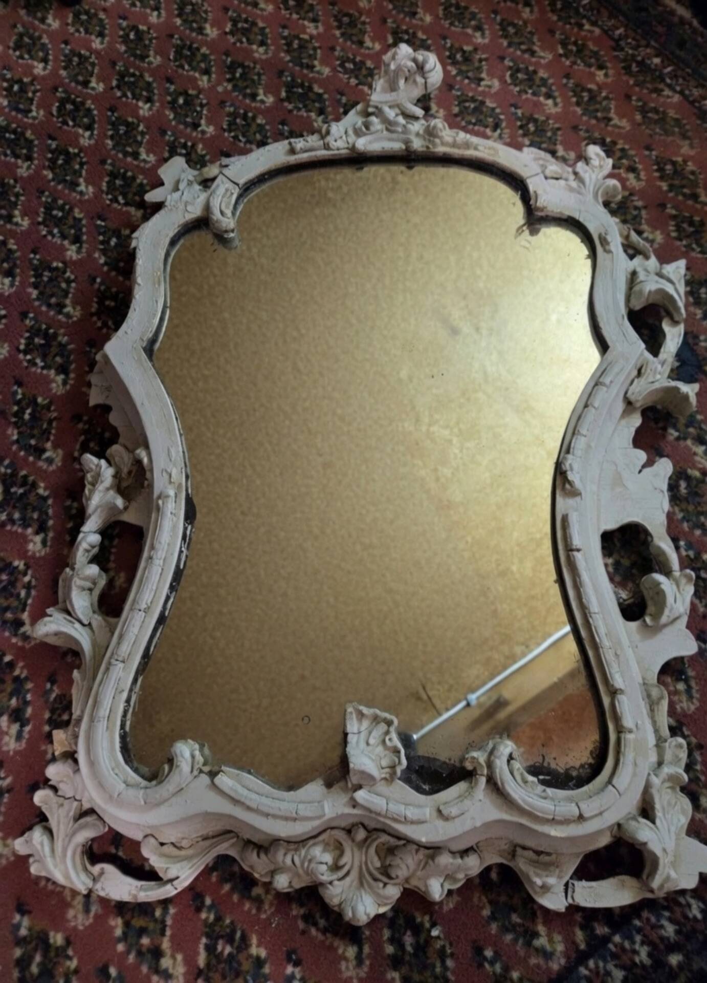 Miroir mural vintage baroque / rococo – Cadre orné shabby chic