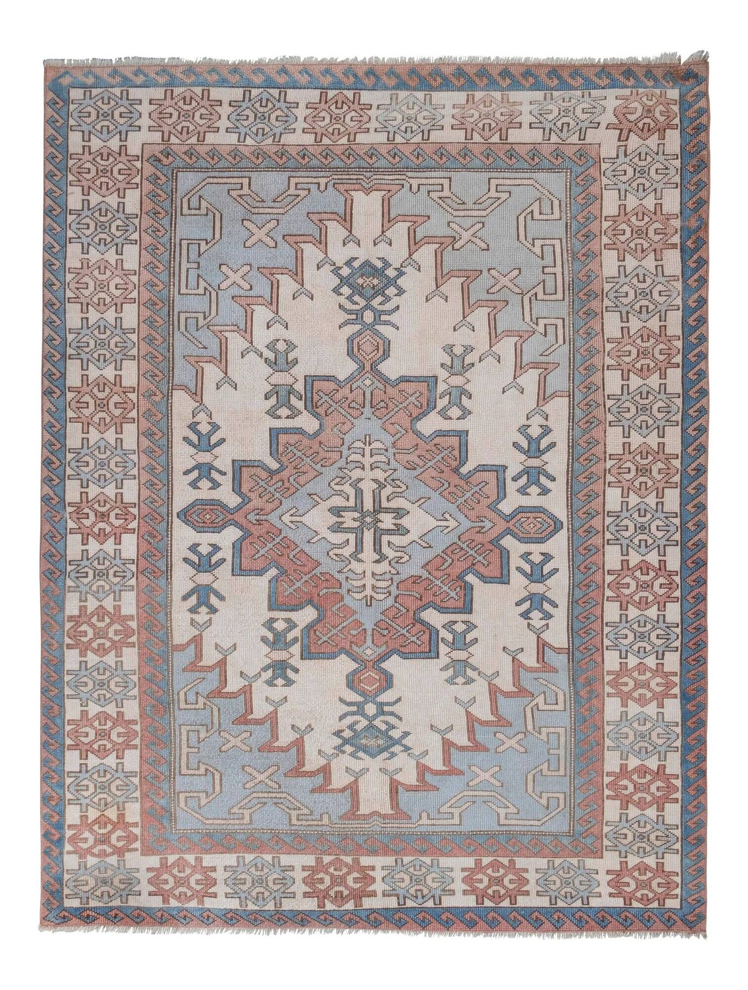 Vintage Turkish Oushak rug 173x227 cm
