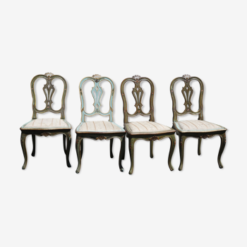 Lot 4 Venetian chairs