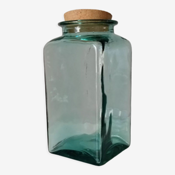 Aqua green vintage jar