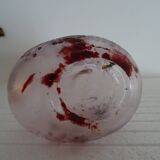 Vase gourde pâte de verre dégagé à l'acide signé bendor
