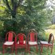 4 chaises bois rouge Baumann Argos
