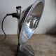Cobra parabolic lamp with enameled cast iron base, Art Nouveau.