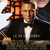 Parodic 50x70cm James Bond poster generated by AI, composed by the gallery.