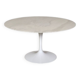 Table à manger tulipe ronde vintage en marbre par Eero Saarinen pour Knoll, 1970