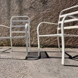 Stackable Garden Armchairs with Elastic Ropes, 1970s, Set of 6