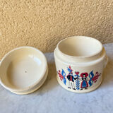 Pot ceramic bomb box Sarreguemines model Ribeauville vintage 60/70s